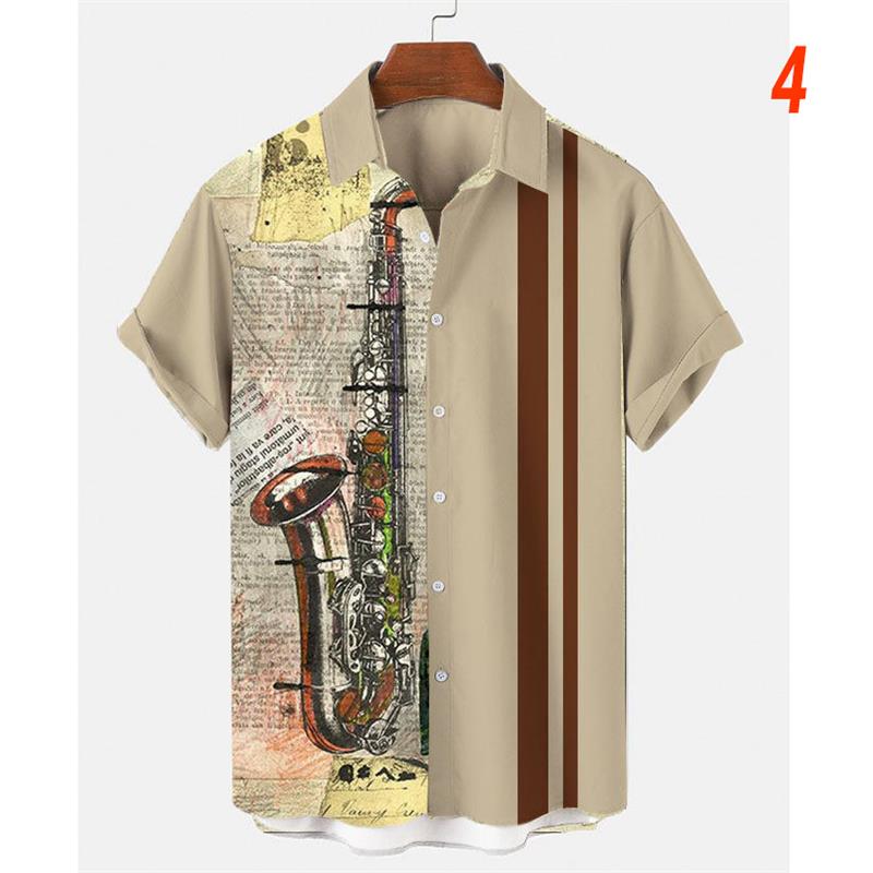 Fashion Hawaii Floral Print Beach Shirts Men&s Designer Silk Bowling Shirt Casual Shirts Men Summer Dress Shirt